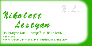 nikolett lestyan business card